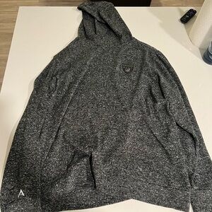 Gray Hooded Sweatshirt with Logo